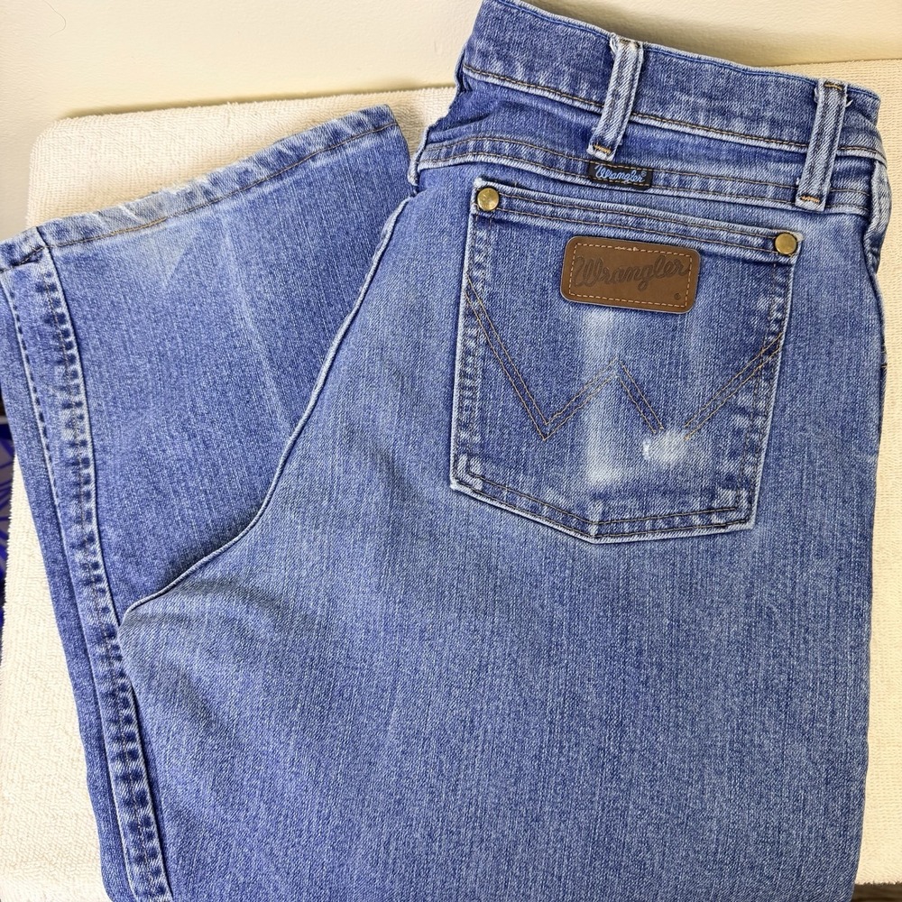Vintage Wrangler Original Fit Cowboy Cut Rigid Jeans Men's 34x32 Made in USA